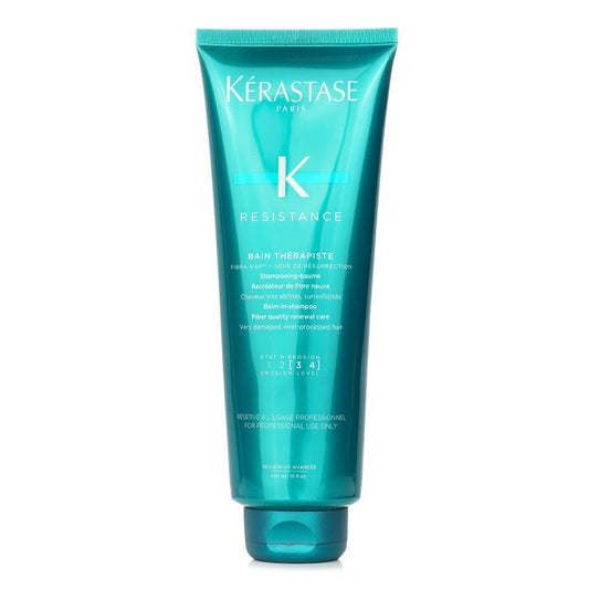 Kerastase Resistance Bain Therapiste Baume-In - Shampooing Soin Renouvelant de la Qualité des Fibres (Pour Cheveux Très Abîmés, Surtraités) 450ml/15oz