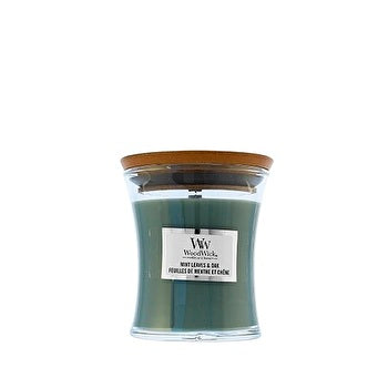 Woodwick Mint Leaves & Oak Medium Hourglass Candle 0