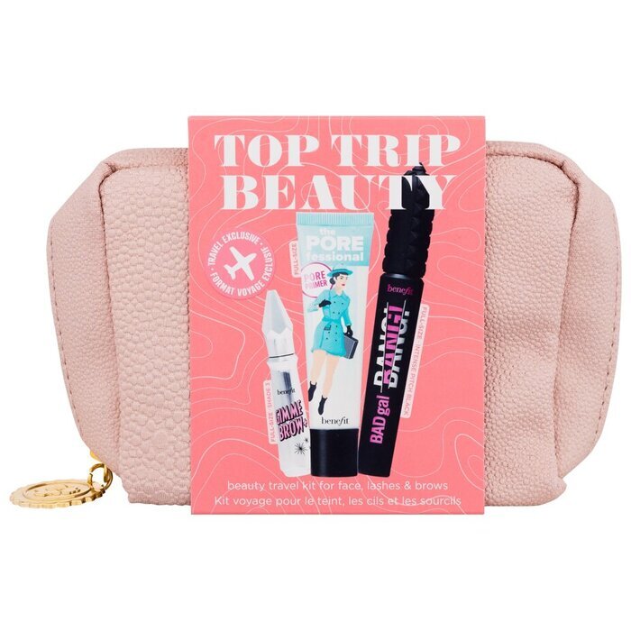 Benefit Top Trip Beauty Set Porefessional Primer 22ml/badgal Bang! Mascara 8 5gr/gimme Brow+ #3 3gr/pouch 33.5ml