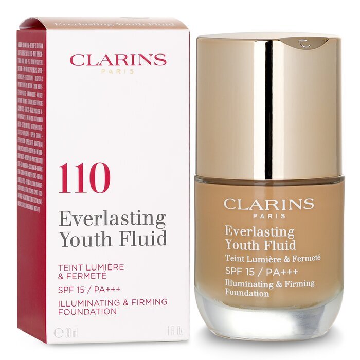 Clarins Everlasting Youth Fluid Illuminating & Firming Foundation SPF 15 - 110 Honey 30ml