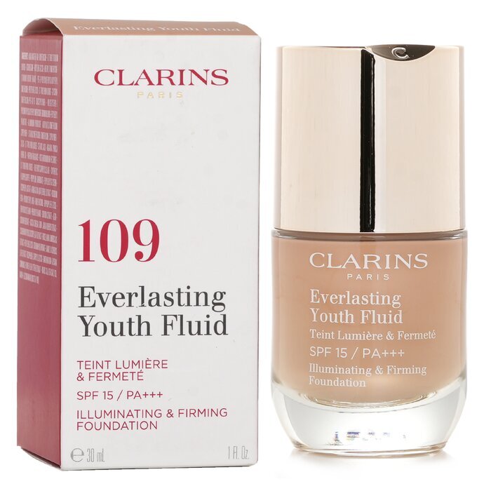 Clarins Everlasting Youth Fluid Illuminating & Firming Foundation SPF 15 - 109 Wheat 30ml