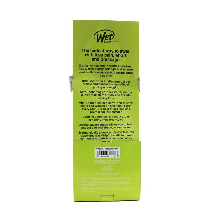Wet Brush Pro Fast Dry Round Brush - # 2.5" Square (All Hair Types) 1pc