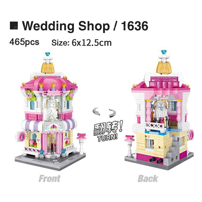LOZ Mini Blocks - BridaShop Building Bricks Set 19.5x16.5x4.5cm