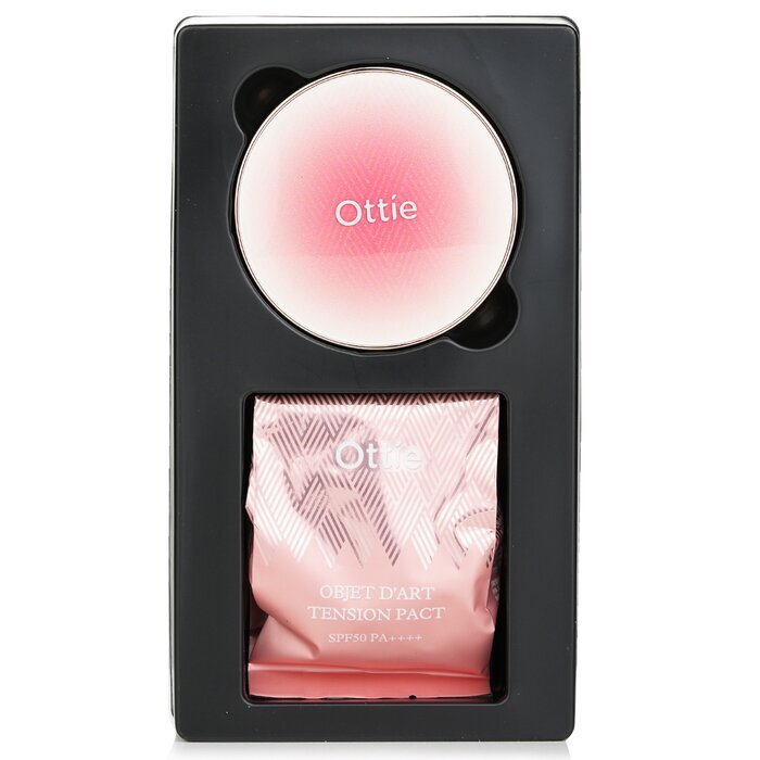 Ottie Objet D’art Tension Pact SPF50 PA++++ & Refill # 23 Natural 2x15g/0.52oz