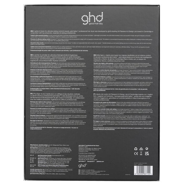 GHD Helios Professional Hair Dryer - White 1pc