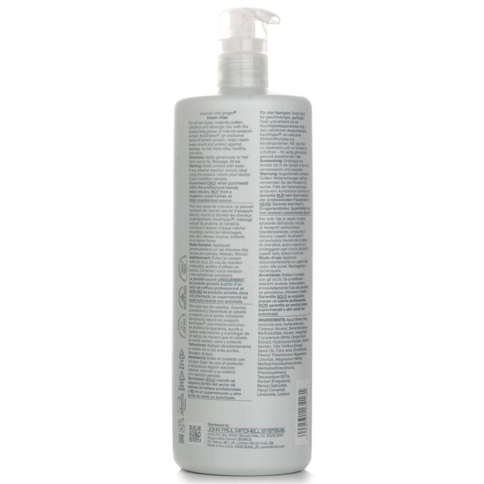 Paul Mitchell Awapuhi Wild Ginger Repair Cream Rinse 1000ml