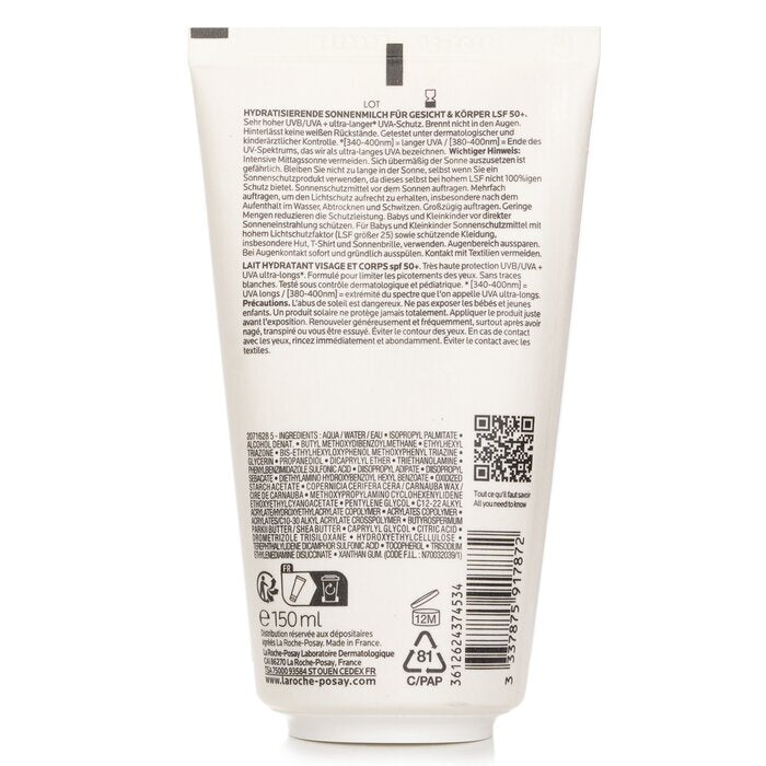 La Roche Posay Anthelios UVmune 400 Moisturizing Milk SPF 50 (For Face And Body) 150ml