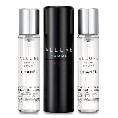 Chanel Allure Homme Sport Eau De Toilette Travel Spray (With Two Refills) 3x20ml
