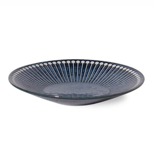 Minoro Touki Minoyaki Ultra Light 14.7CM Ceramic Dish (Yamato Blue)-  Yamato Blue