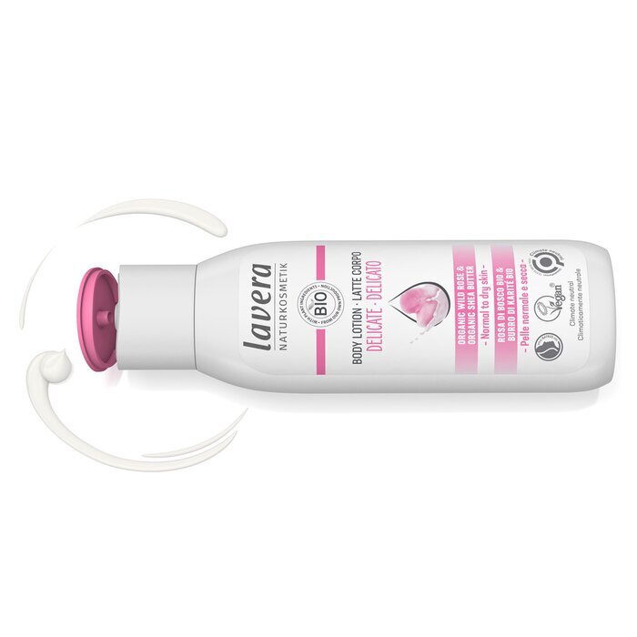 Lavera Body Lotion (Delicate) - With Organic Wild Rose & Organic Shea Butter - For Normal To Dry Skin 200ml