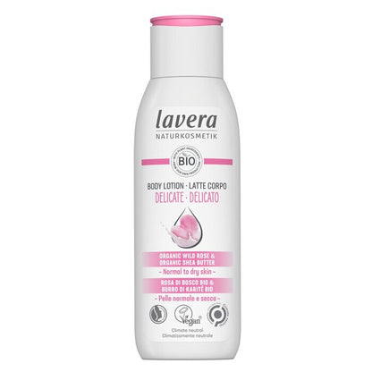 Lavera Body Lotion (Delicate) - With Organic Wild Rose & Organic Shea Butter - For Normal To Dry Skin 200ml