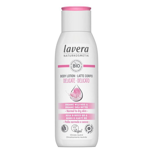 Lavera Body Lotion (Delicate) - With Organic Wild Rose & Organic Shea Butter - For Normal To Dry Skin 200ml