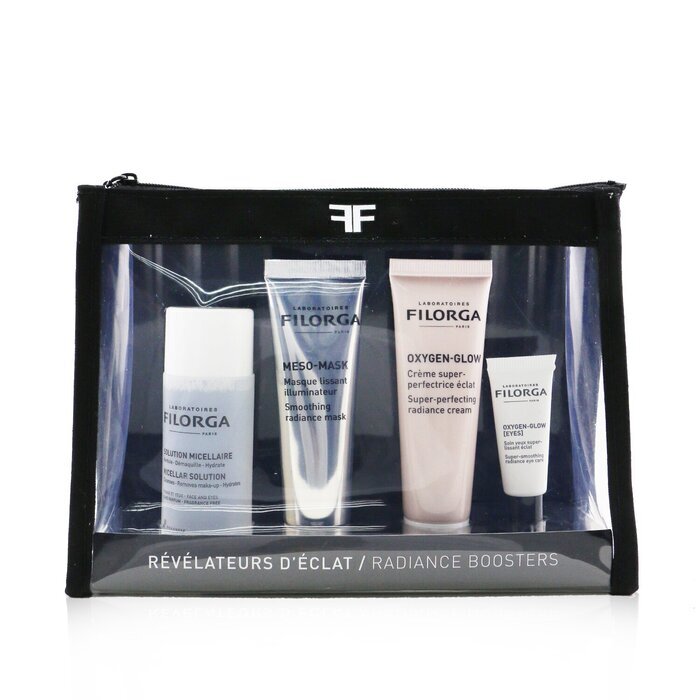 Radiance Boosters Set: Micellar Solution + Meso-Mask 30ml + Oxygen-Glow Cream 30ml + Oxygen-Glow Eye Cream 4ml 4pcs 50ml