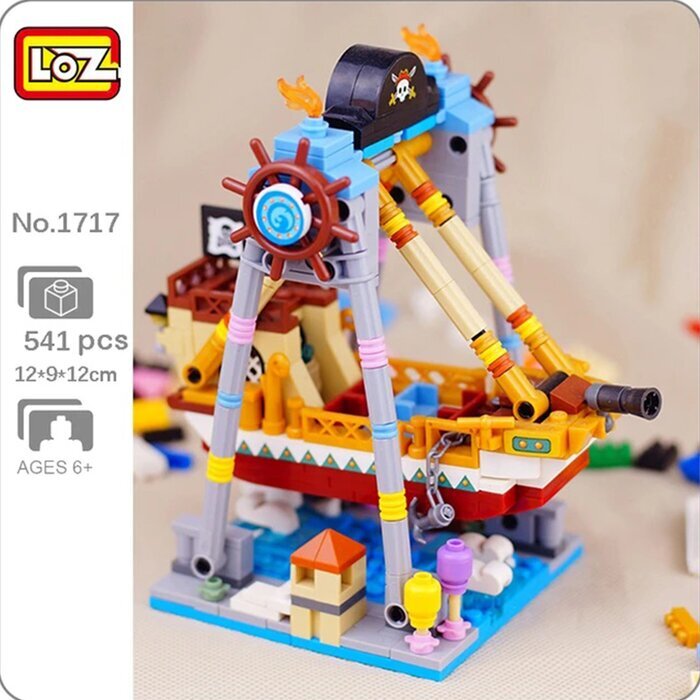LOZ Dream Amusement Park Series - Pirate Ship Building Bricks Set 13.5 x 18 x 8 c