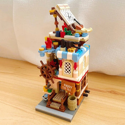 LOZ Street Series - Nautical House Building Bricks Set 19.5x16.5x4.5cm