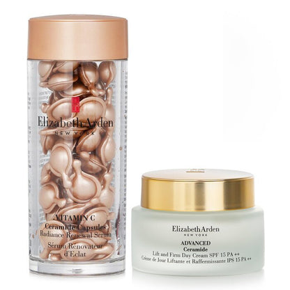 Elizabeth Arden Ceramide Vitamin C Capsules - Radiance Renewal Serum + Advanced Ceramide Lift and Firm Day Cream SPF 15 2pcs