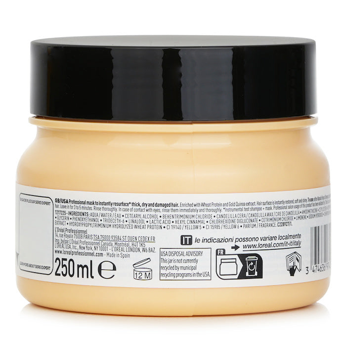 L'Oreal (NB-CN) - Absolut Repair Gold Quinoa + Protein Instant Resurfacing Mask (For Dry and Damaged Hair) 250ml