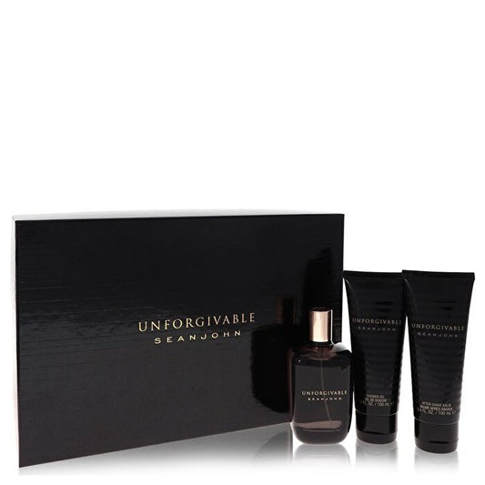 Sean John Unforgivable Gift Set - Eau De Toilette Spray + 3.4 oz Shower Gel + 3.4 oz After Shave Balm