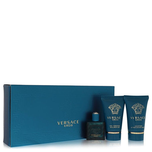 Versace Versace Eros Gift Set - Mini Eau De Toilette + .8 oz Shower Gel + .8 oz After Shave Balm