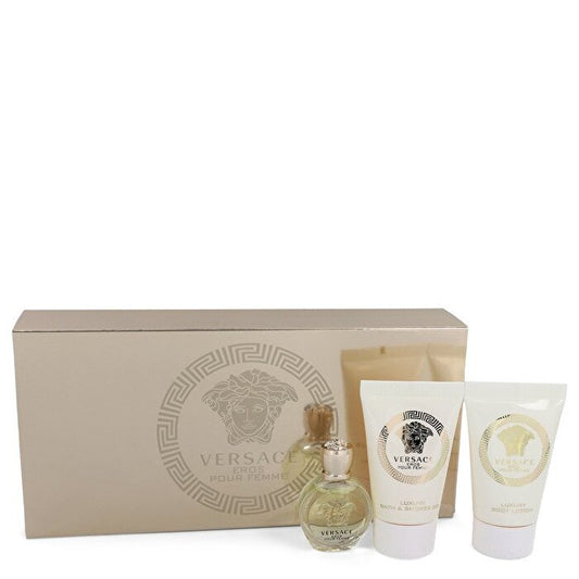 Versace Versace Eros Gift Set - Mini Eau De Parfum + .8 oz Shower Gel + .8 oz Body Lotion